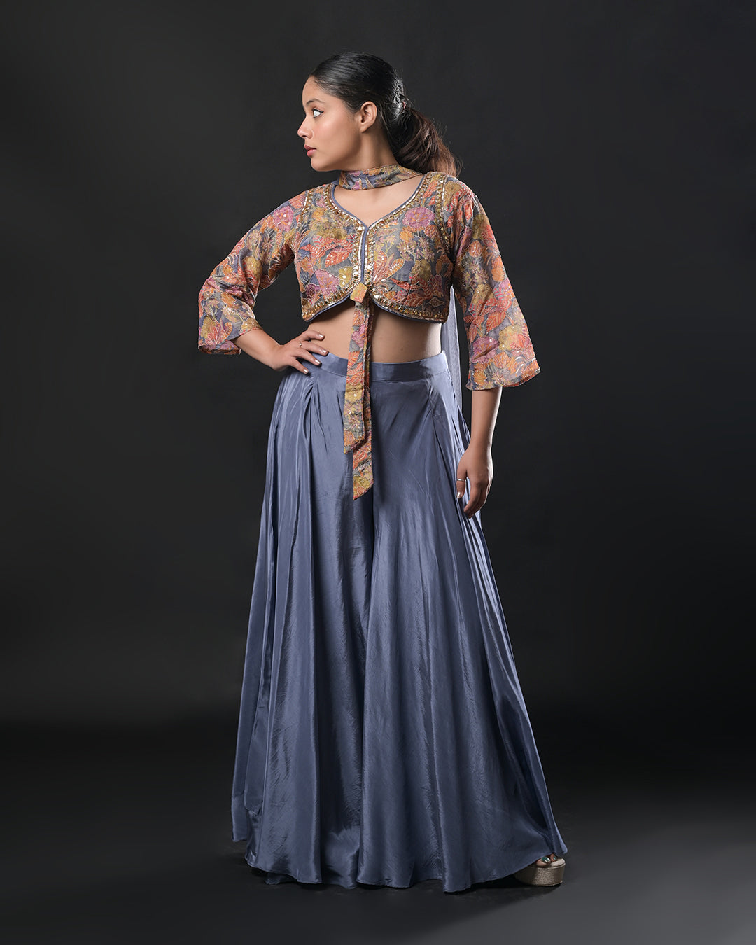 Dusky Iris Indo-Western Dress
