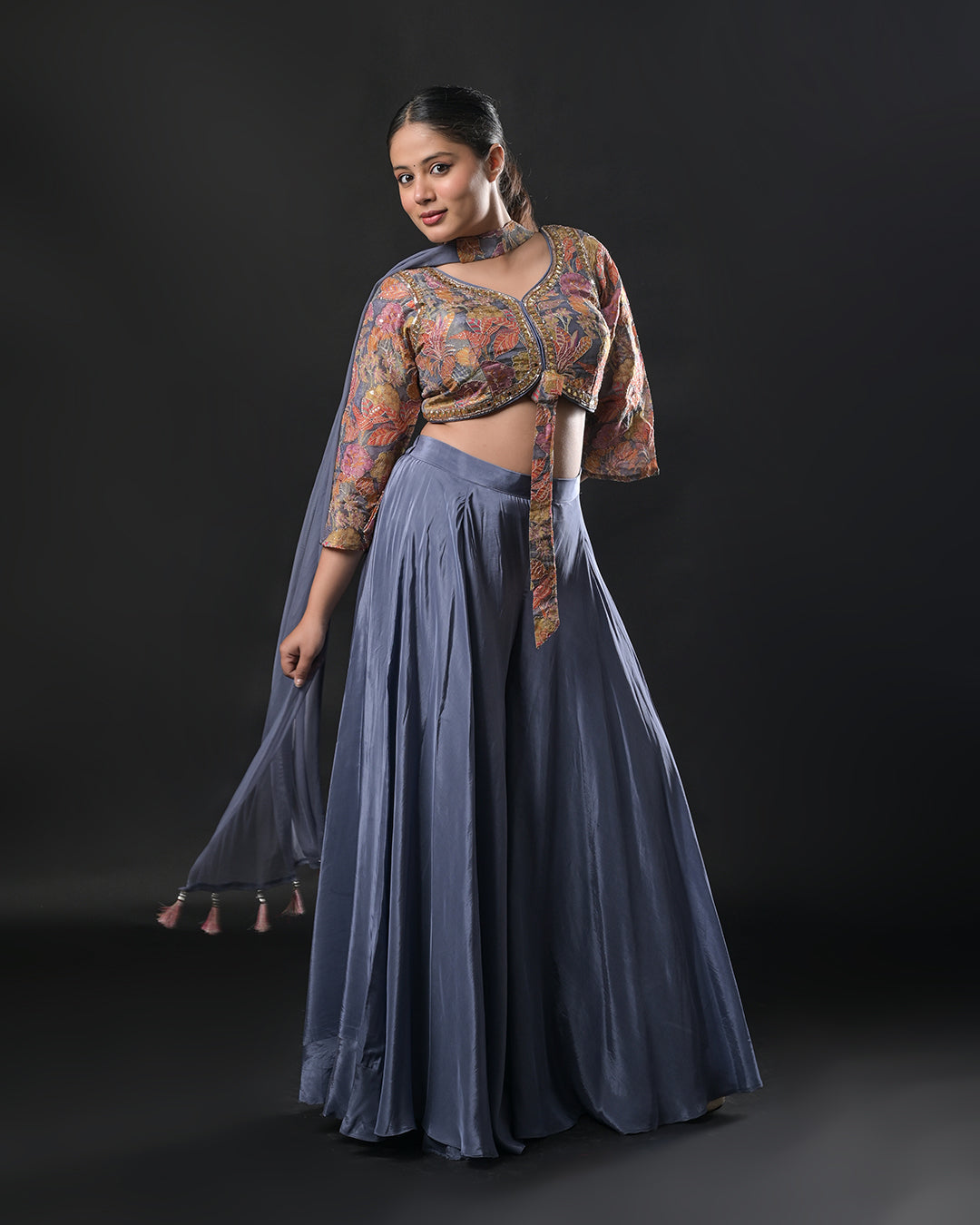 Dusky Iris Indo-Western Dress