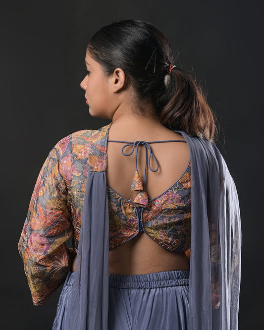 Dusky Iris Indo-Western Dress