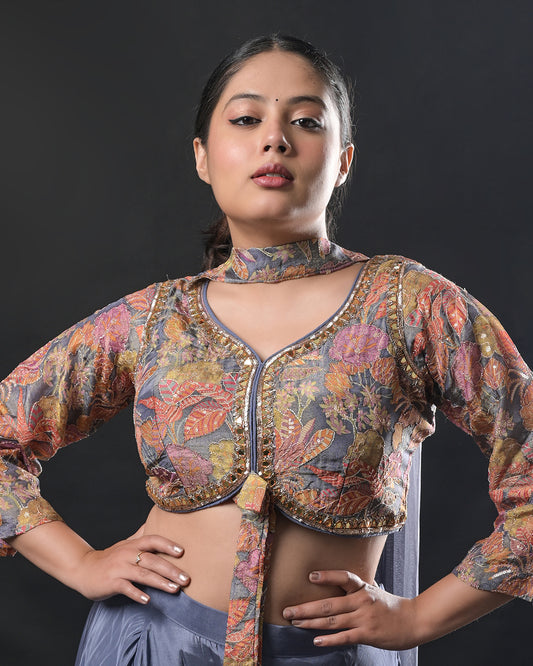 Dusky Iris Indo-Western Dress