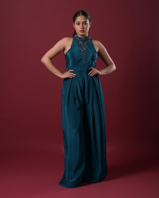 Deep Teal Majesty jumpsuit