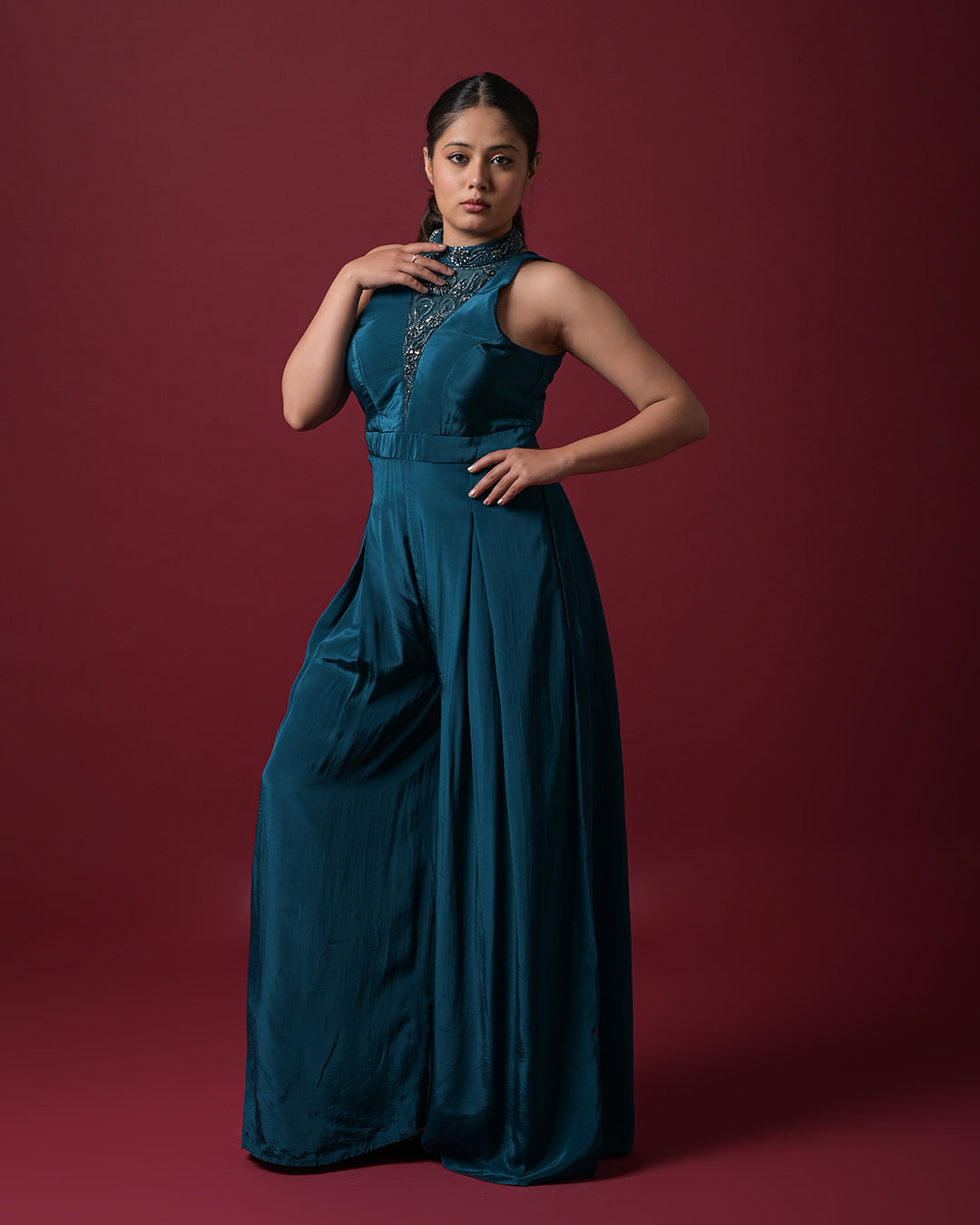 Deep Teal Majesty jumpsuit