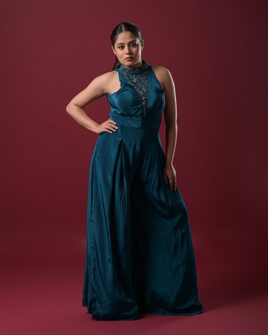 Deep Teal Majesty jumpsuit