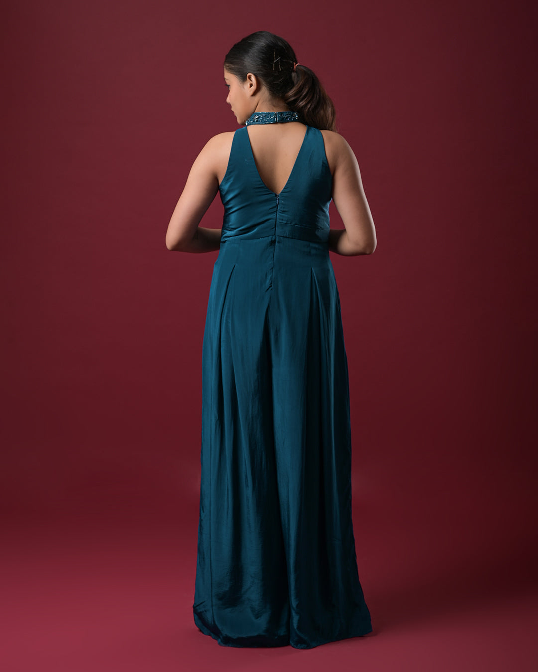 Deep Teal Majesty jumpsuit