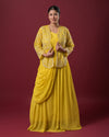 Golden Sunbeam Drape Dress
