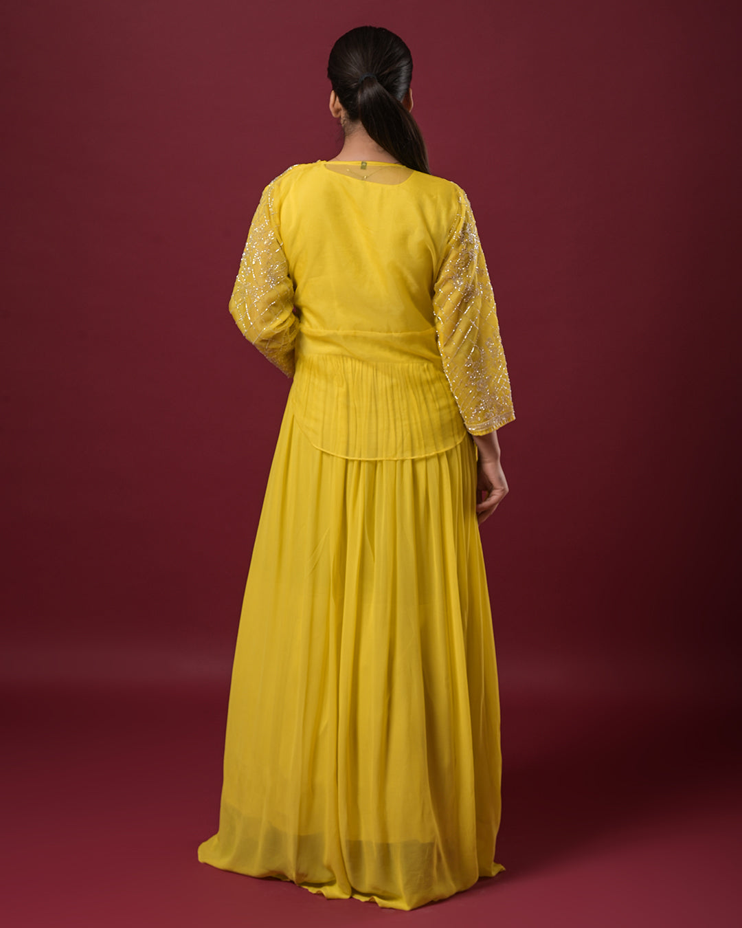 Golden Sunbeam Drape Dress