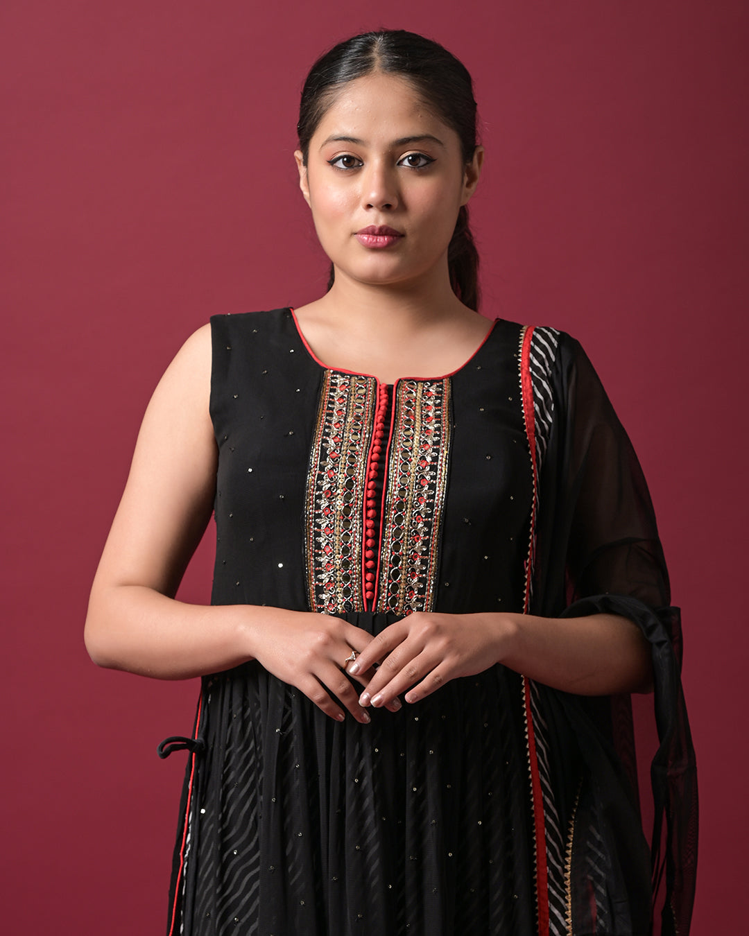 Midnight Radiance Indo-Western Dress