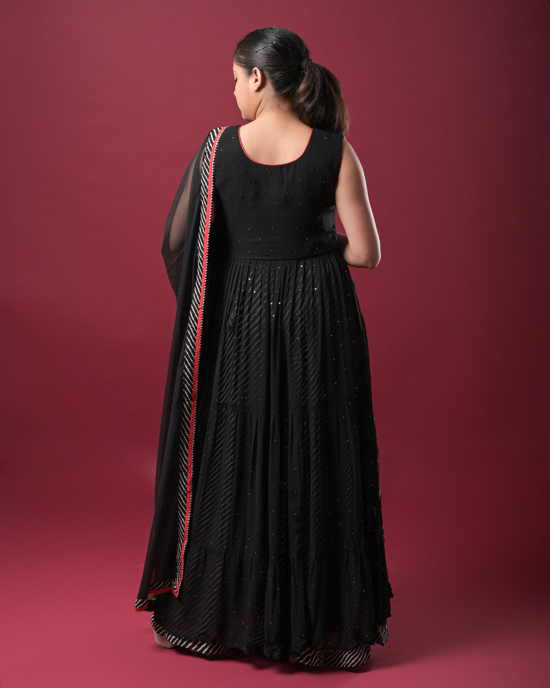 Midnight Radiance Indo-Western Dress