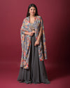 Slate Blossom Indo-Western Dress