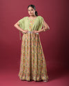 Meadow Bloom Pleated Gown