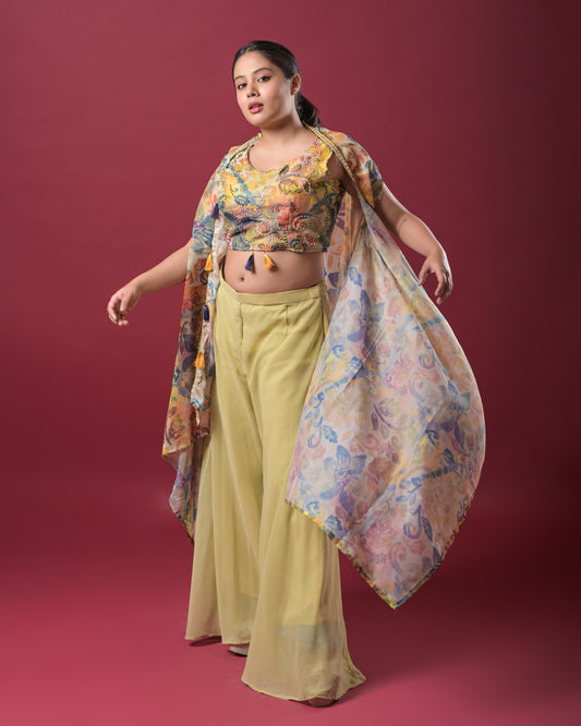 Mystique Bloom Indo-Western Dress