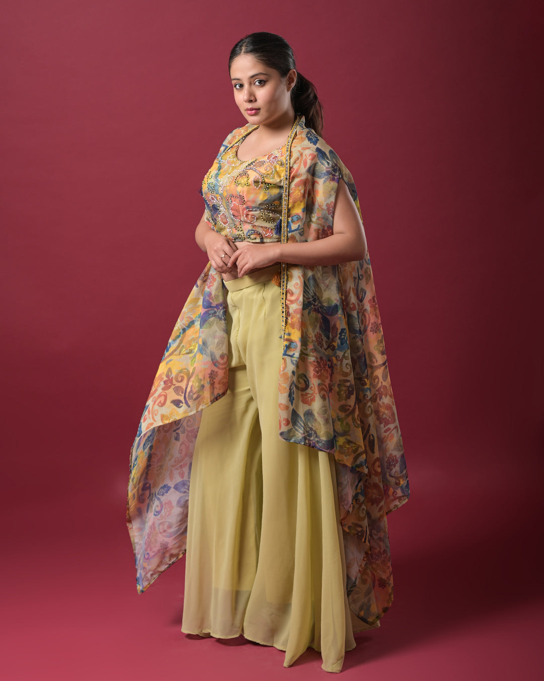 Mystique Bloom Indo-Western Dress
