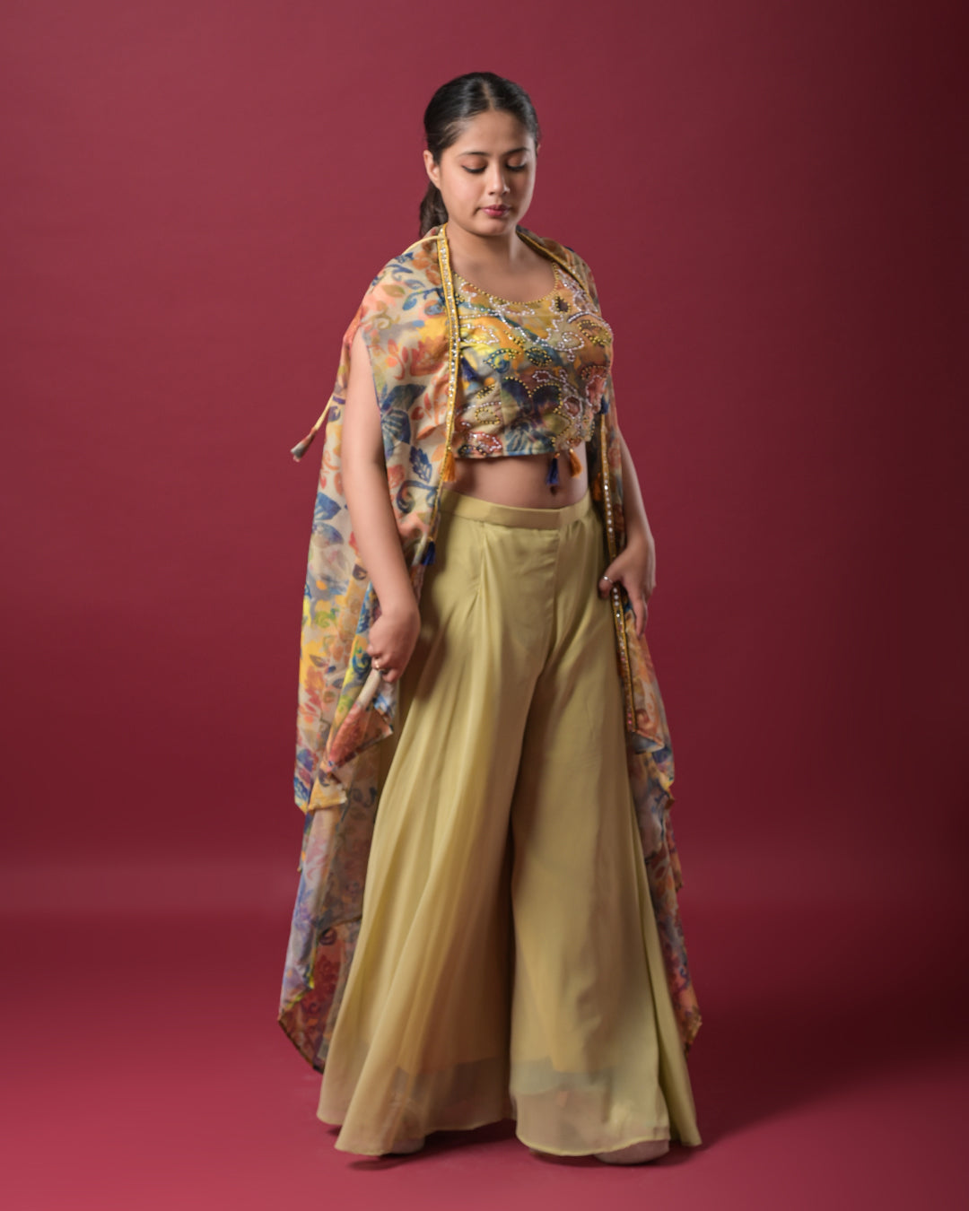 Mystique Bloom Indo-Western Dress