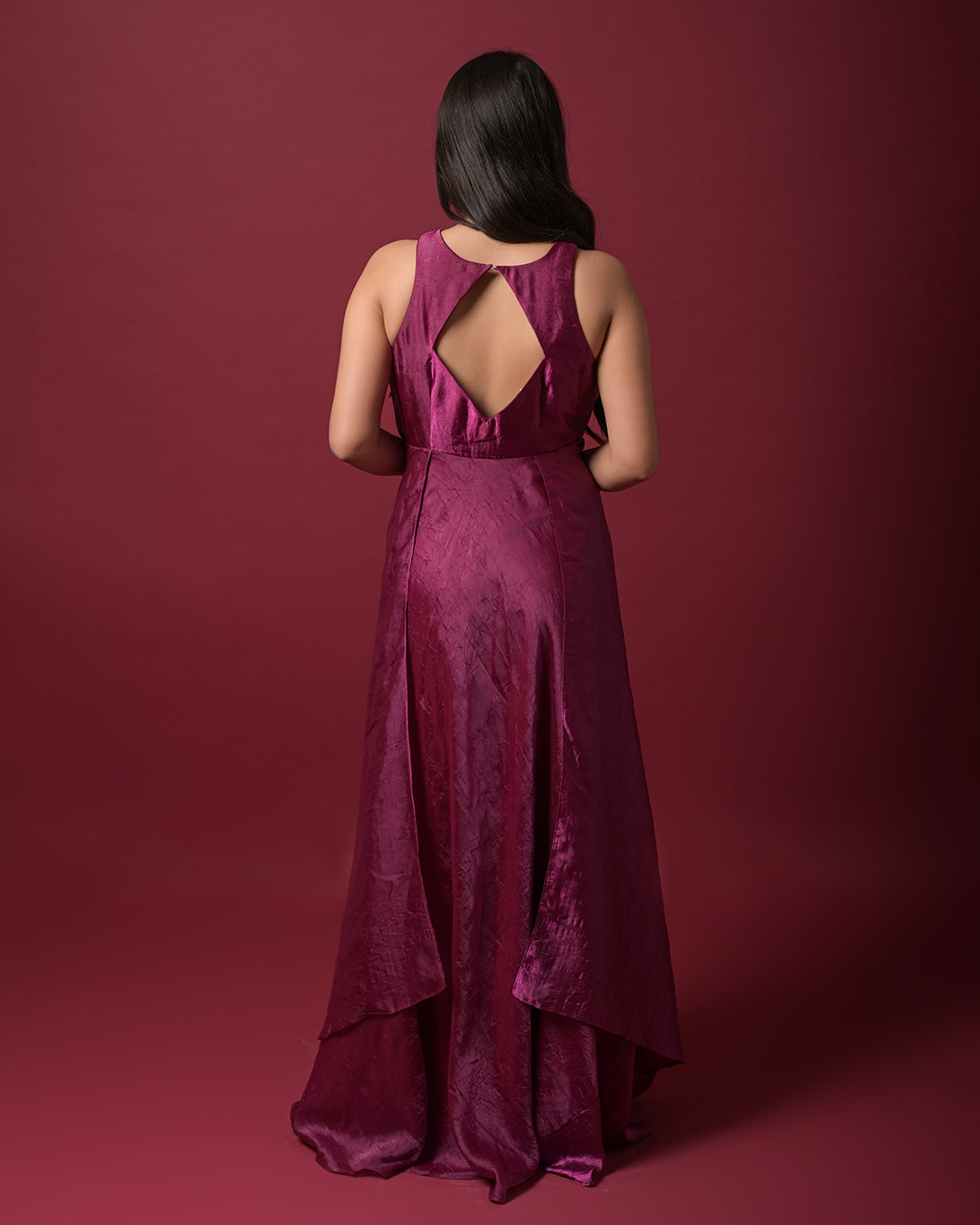 Plum Elegance Embellished Gown