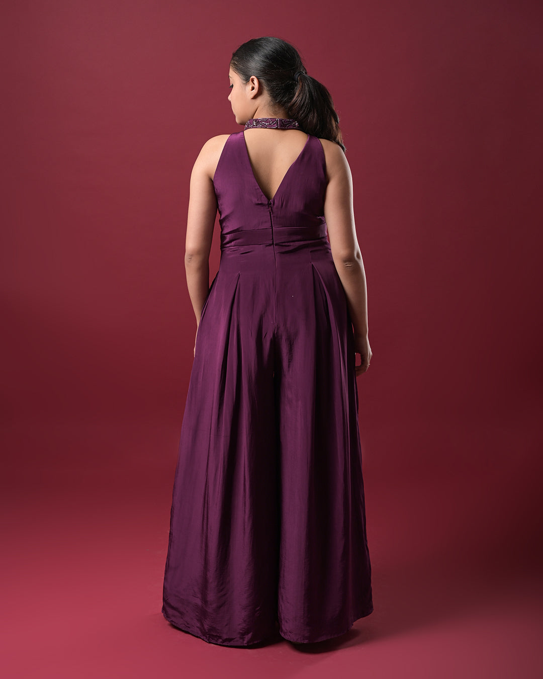 Wine Elegance Jumpsuit