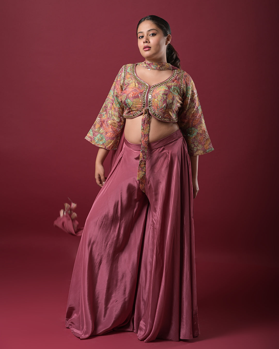 Rust Pink Indo-Western Dress