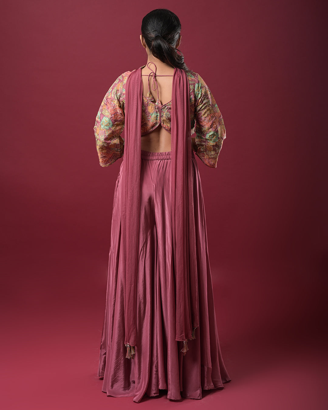 Rust Pink Indo-Western Dress