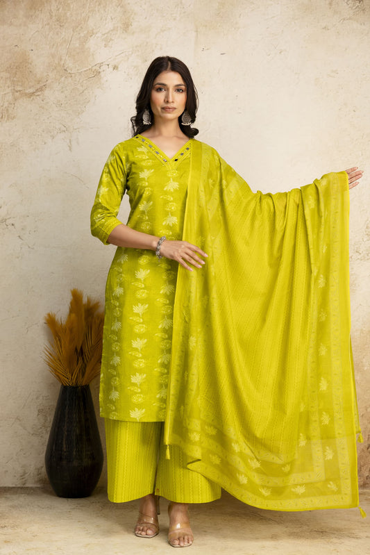 Olive Radiance Kurta Set