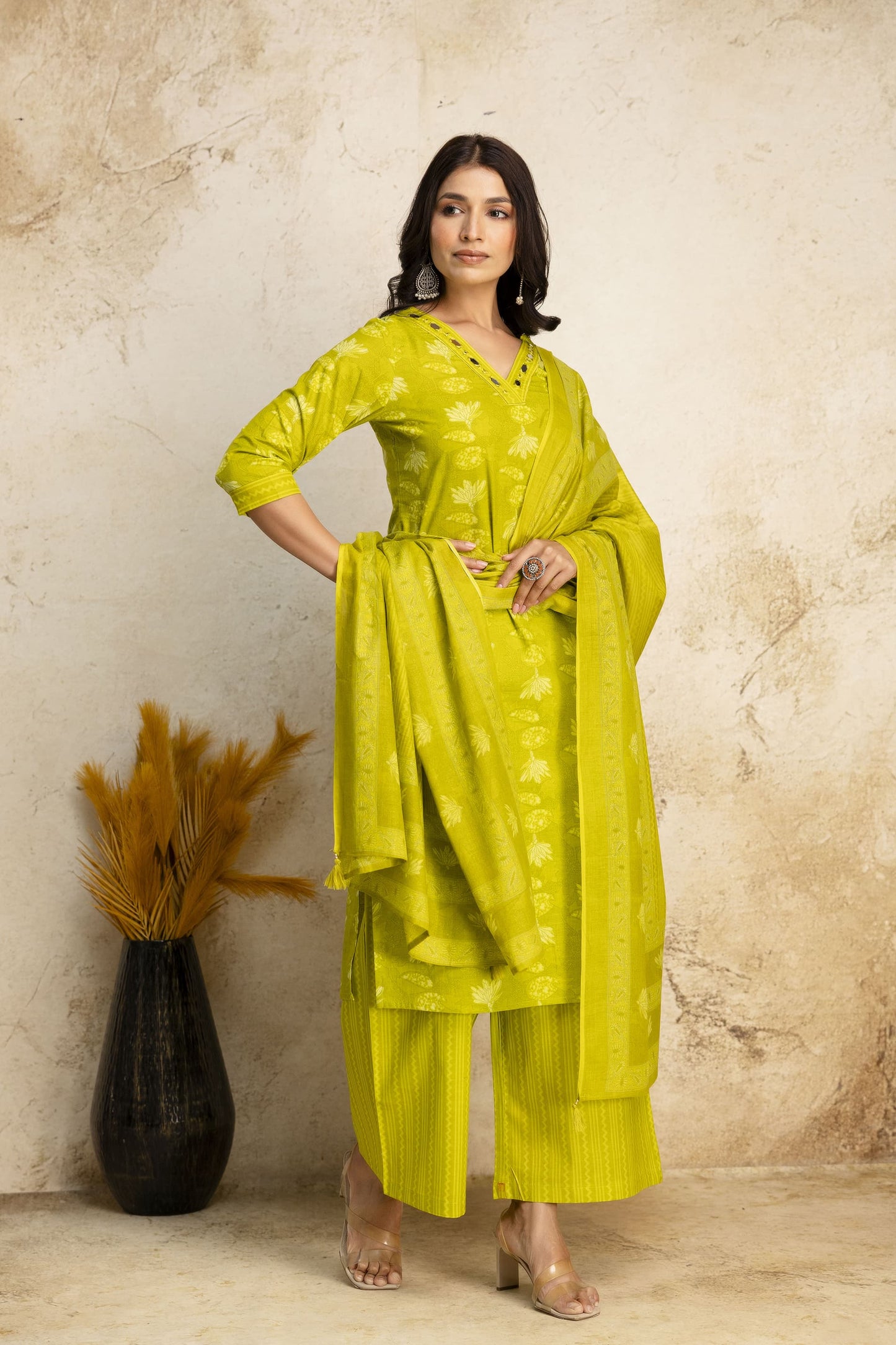 Olive Radiance Kurta Set
