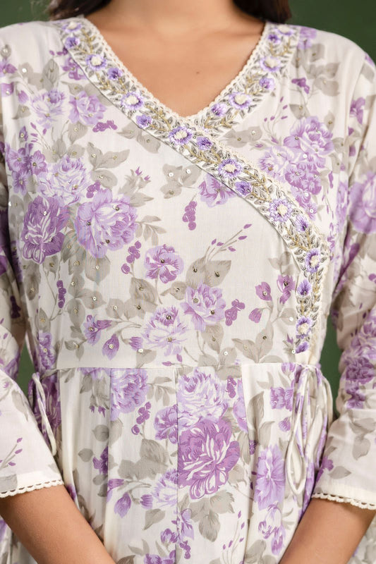 Lavender Whisper Anarkali Suit