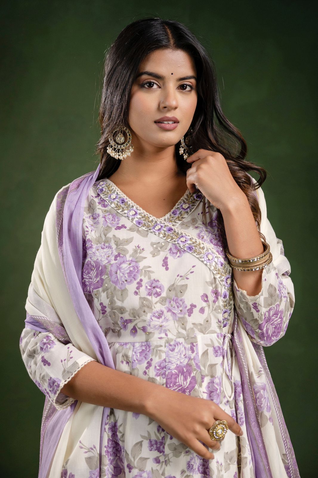 Lavender Whisper Anarkali Suit