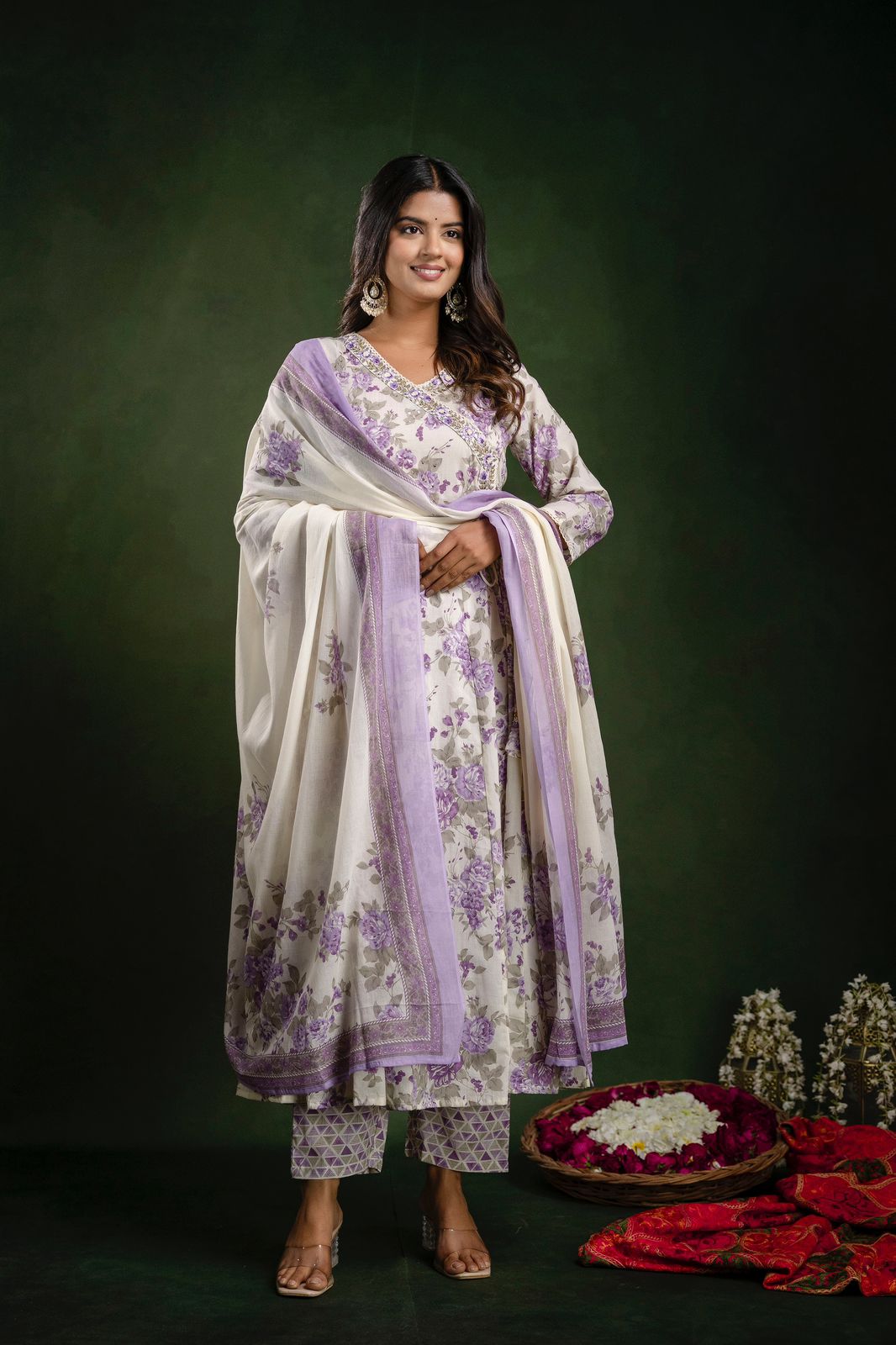 Lavender Whisper Anarkali Suit