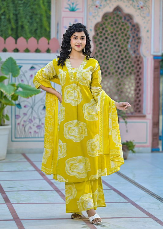 Sunlit Charm Cotton Suit