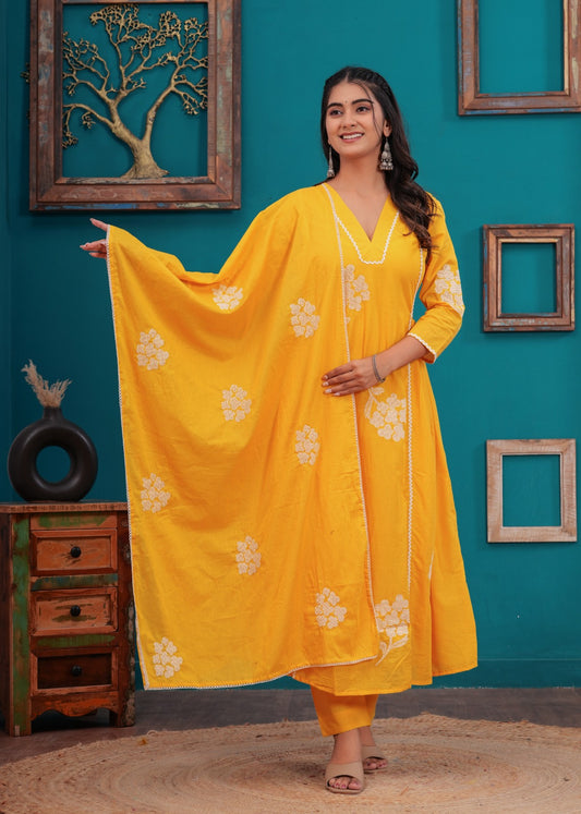 Golden Glow Cotton suit