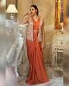 Rust Royale Draped Gown