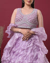 Mystic Lilac Ruffle Lehenga