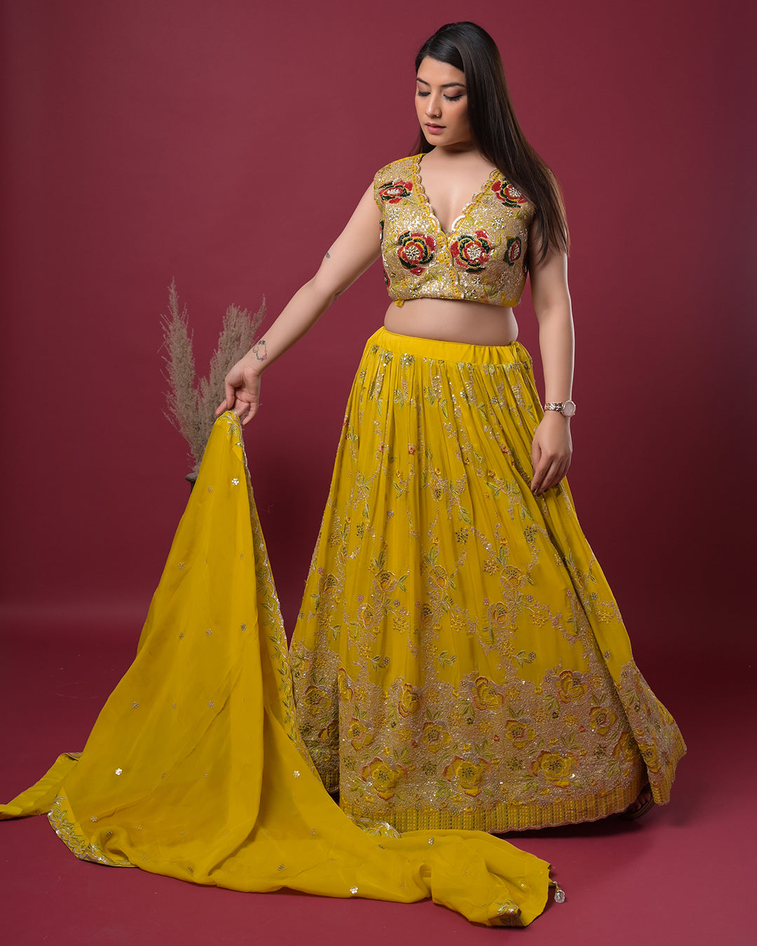 Golden Marigold Lehenga